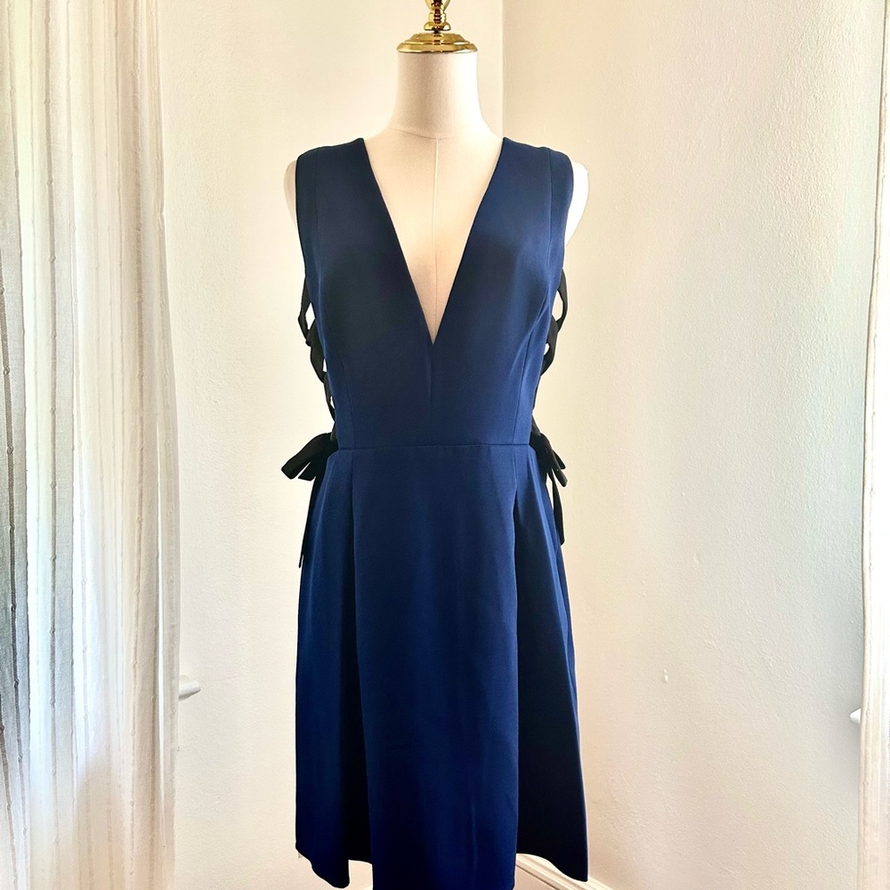 BCBGMaxAzria Deep Blue and Black Dress